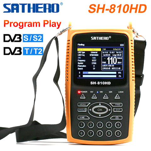 Sathero SH-810HD DVB-S2 & DVB-T2 Combo Digital Signal Finder Support CCTV 3.5 inch TFT LCD Screen 8PSK 16APSK Digital Meter 810H ► Photo 1/6