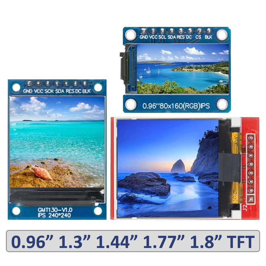 1.77 Inch TFT LCD Display with ST7735S on Arduino Mega 2560