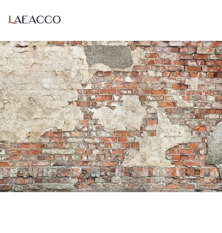 Laeacco Wall Backdrops For Photography Old Deserted Brick Wall Pattern Party Baby Child Portrait Photographic Backgrounds ► Photo 1/6