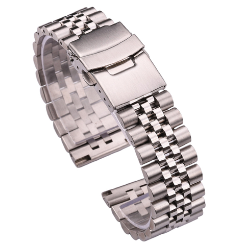 Stainless Steel Watchbands Women Men Bracelet 18mm 20mm 22mm 24mm Silver Straight End Watch Band Strap Watch Accessories ► Photo 1/6