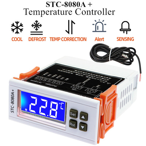 STC-8080A+ Refrigerator Thermostat Temperature Controller Refrigeration Automatic Defrost Timer Intelligent Single Probe 40%off ► Photo 1/6