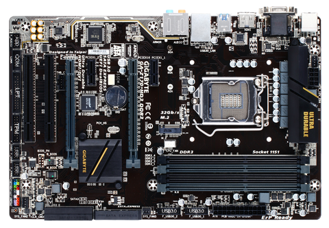 Used GIGABYTE motherboard GA-Z170-HD3 DDR3 has 4 DDR3 / DDR3L slots and supports 6th and 7th generation Intel Core processors ► Photo 1/3