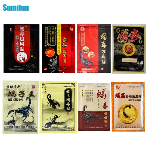 8 Different Types Scorpion Venom Pain Relief Patches Chinese Traditional Herbal Medical Plaster Orthopedic Joint Knee Stickers ► Photo 1/6