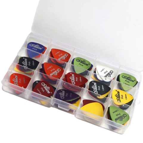 24/30/40/50pcs Guitar Picks 1 Box Case Alice Acoustic Electric Bass Plectrum Mediator Musical Instrument Thickness Mix 0.58-1.5 ► Photo 1/6