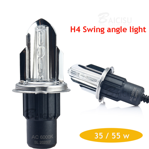 H4 Bixenon lamps 55W compatible 45-35W  4300K-10000K 3000K Yellow H4 Swing Bulbs h4 xenon hid kit Spare h4 bi xenon HID bulbs ► Photo 1/3