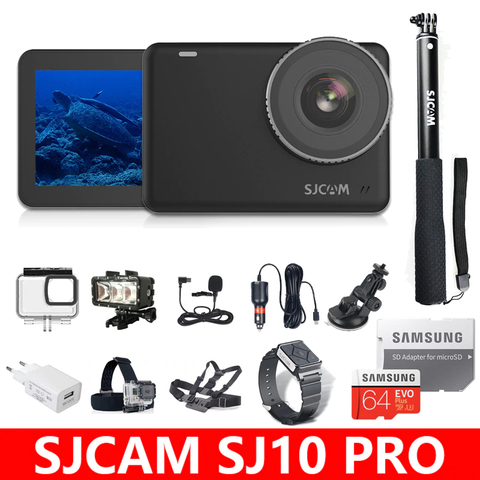 SJCAM SJ10 Pro Action Camera Gyro EIS Supersmooth 4K 60FPS WiFi Remote 1300mAh Battery Ambarella H22 Chip 10m Body Waterproof DV ► Photo 1/6