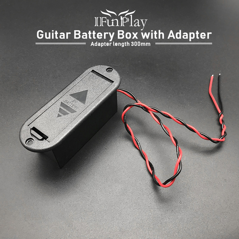 Guitar Bass Active Pickup 9V Volt Battery Cover Box Case Holder ABS with Adapter Cable Guitarra Accessories ► Photo 1/6