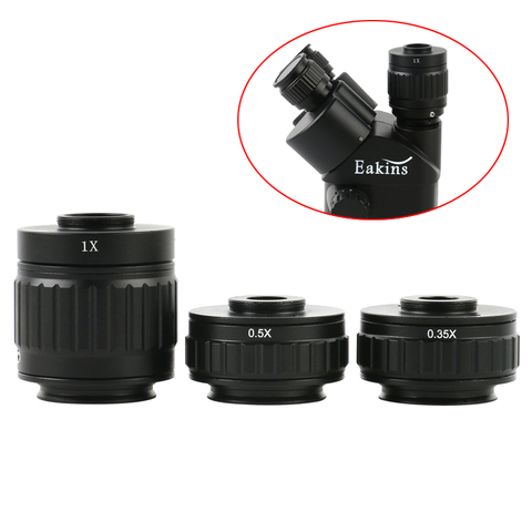 1X 0.35X 0.5X Adapter Lens Focus Adjustable Camera Installation C Mount Adapter For New Type Trinocular Stereo Microscope ► Photo 1/5