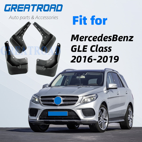 Set Mud Flaps For Mercedes Benz GLE Class W166 2016 2017 2022 W/Running Board Mudflaps Splash Guards Front Rear Mudguards ► Photo 1/6