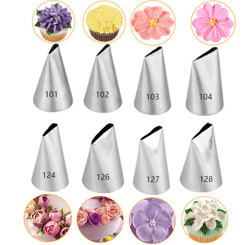 Pastry Nozzles For Cakes Decorating Rose Petal Flower Icinp Piping Tips Baking&Pastry Tools Confectionery Kitchen Gadget New ► Photo 1/6