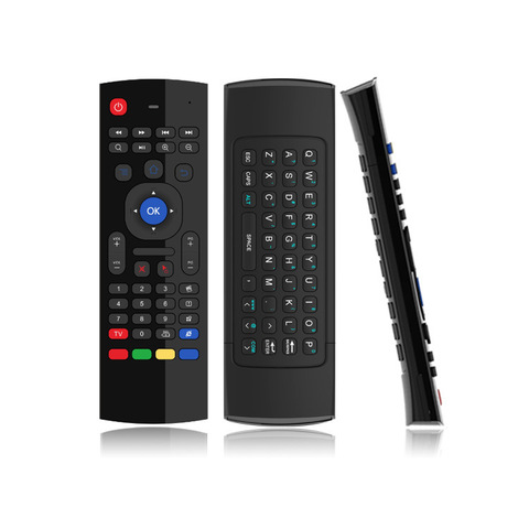 T3 smart remote control 2.4G wireless backlit air mouse with voice microphone, MX3 wireless keyboard, English and Russian series ► Photo 1/6