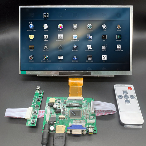 10.1 inch LCD Screen Display MonitorRemote Driver Control Board 2AV HDMI VGA for Raspberry Pi Banana/Orange Pi mini computer ► Photo 1/5