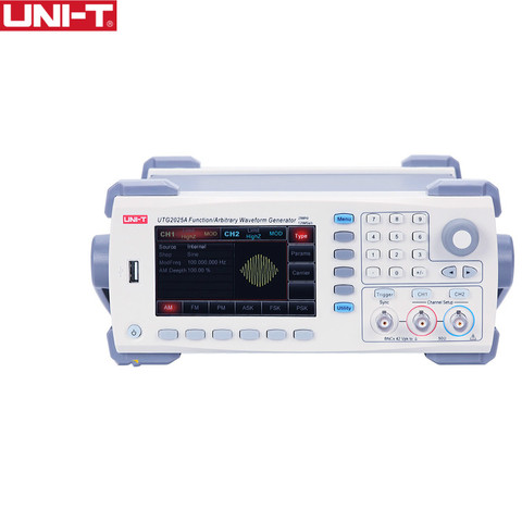 UNI-T UTG2025A Function/Arbitrary Waveform Generator 200MS/s 25MHz Channels 2 USB Device 4.3 Inches 64K Color TFT  LCD Display ► Photo 1/6