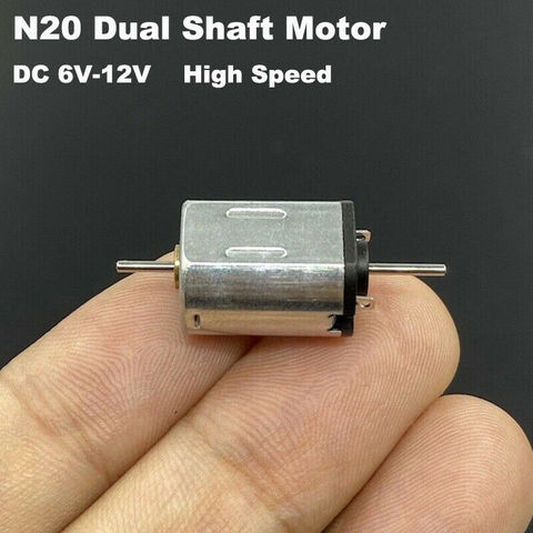 Small Mini Dual Shaft N20 DC Motor 6V 9V 12V High Speed Micro 10mm*12mm Electric Motor DIY Toy car ► Photo 1/5