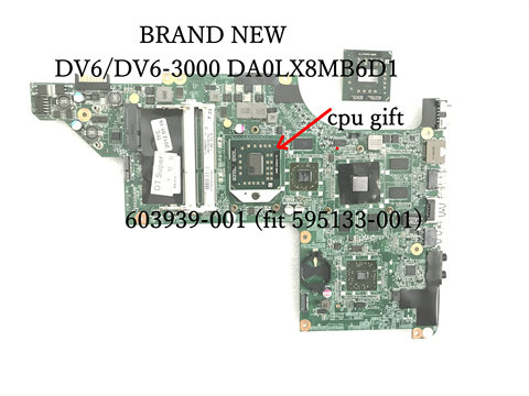 BiNFUL STOCK , NEW item ,603939-001 DA0LX8MB6D1 FOR HP PAVILION DV6  DV6-3000 LAPTOP MOTHERBOARD ,HD 5650 1GB +FREE PROCESSOR ► Photo 1/4