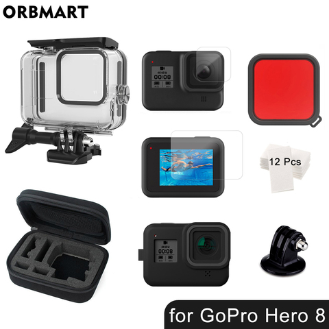 60m Waterproof Case for GoPro Hero 8 Black Underwater Dive Housing Protective Diving Cover Mount for Go Pro 8 Camera Accessories ► Photo 1/6