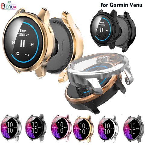 BEHUA Ultra-Thin TPU Transparent Screen protective Watch Case For Garmin Venu full Protector Cover frame Shock-resistant Shell ► Photo 1/6