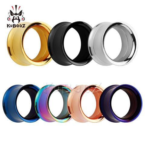 KUBOOZ Ear Piercing Ring Body Jewelry Stretcher Steel Screw Tunnels Plugs Expander Gauges Fashion Gift For Women Men 2G 0G 00G ► Photo 1/6