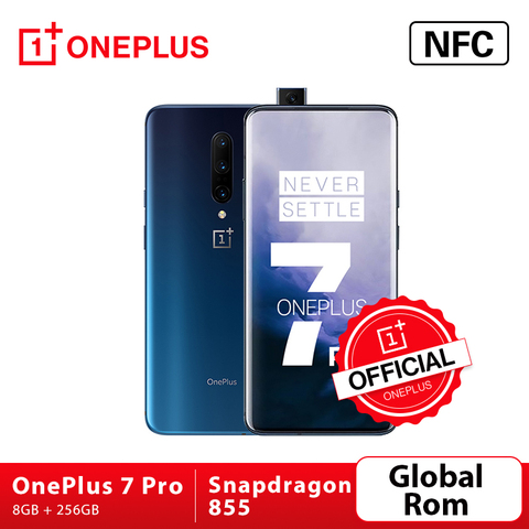 Stock Global Rom OnePlus 7 Pro Smartphone 48MP Cameras Snapdragon 855 Octa Core 6.67 Inch 2K+ Fluid AMOLED Screen Unlock UFS 3.0 ► Photo 1/6