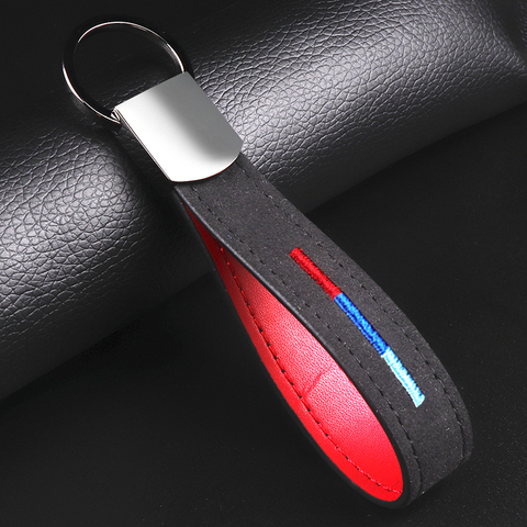 Car styling Metal leather Car Keychain for BMW Power X1 X3 X4 X5 X6 116i E46 E60 E90 F10 M1 M3 M5 F20 F30 Key Rings Chains ► Photo 1/6