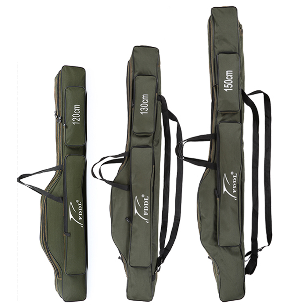 Fishing Rod Bag Portable Pole Carrier Nylon Storage Case Travel Tackle Tools