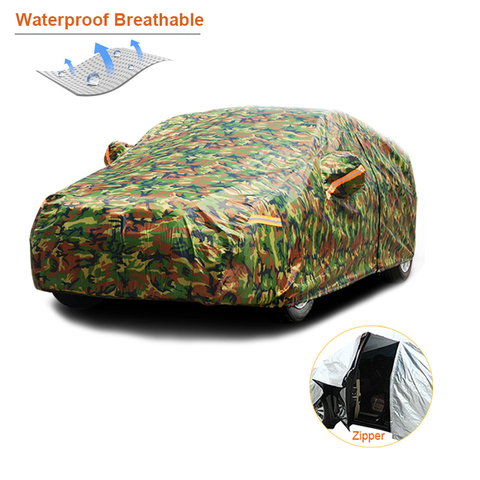 Kayme waterproof camouflage car covers outdoor sun protection cover for car reflector dust rain snow protective suv sedan full ► Photo 1/6