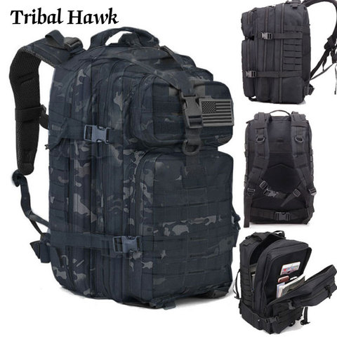 Tactical Backpack Military Army Molle Assault Rucksack 50L Outdoor EDC 3P Men Large Capacity Camping Hunting Trekking Camo Bag ► Photo 1/6