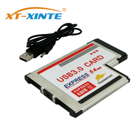 XT-XINTE 2 Dual Ports USB 3.0 HUB Express Card ExpressCard 54mm Hidden Adapter Converter USB3.0 for Laptop PC ► Photo 1/5