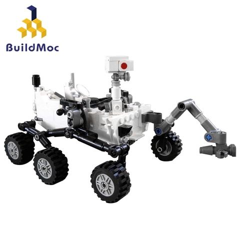 MOC Space Station Rocket Lunar Lander Curiosity Rover  Shuttle Ship Figures Model Building Blocks lepine Bricks Toy Children ► Photo 1/6