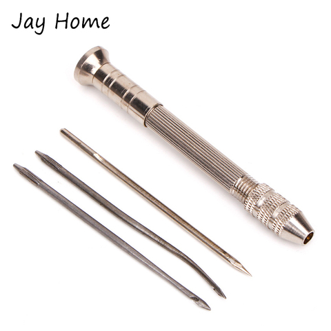 3pcs Leather Sewing Awl with Stainless Steel Handle for Punch Stitching DIY Handmade Leather Craft Shoes Repair Sewing Tools ► Photo 1/6