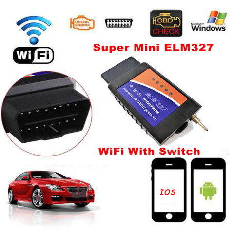 Reset ELM327 WIFI Switch V1.5 for IOS Android ELM327 Bluetooth WIFI OBD2/OBDII ELM 327 CAN-BUS Diagnostic Tool Code Reader ► Photo 1/6