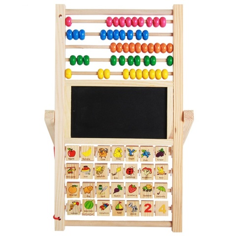 Multifunction Drawing Board knowledge Cognition Abacus Wooden Montessori Early Educational Counting Math Toys For Children Gift ► Photo 1/6