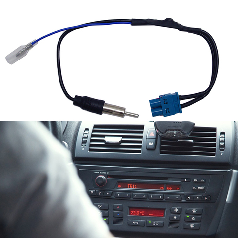 Car AM/FM Radio Antenna Adapter Dual FAKRA Aerial Adaptor Signal Amplifier Booster Cable For Audi BMW VW Golf Passat B6/7 Tiguan ► Photo 1/6