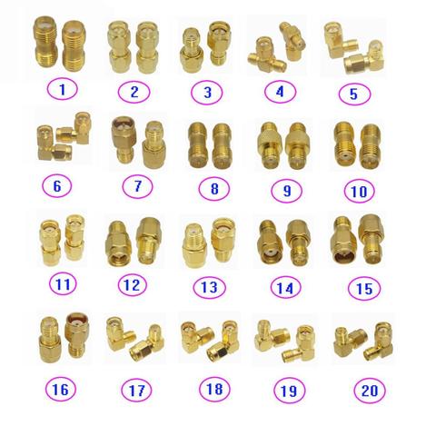 1pce Adapter SMA / RP-SMA to SMA / RPSMA Male Plug & Female Jack Straight & Right angle RF Coaxial connector ► Photo 1/1