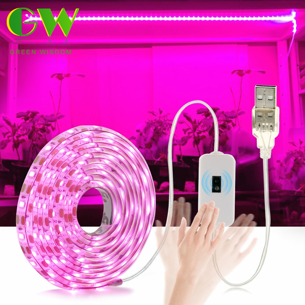 Full Spectrum Lamp USB LED Plant Grow Strip 2835 SMD 0.5m 1m 2m Fitolampy 5V 