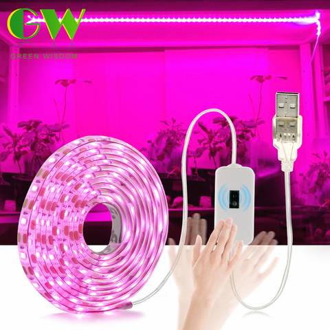 LED Grow Light Full Spectrum USB Grow Light Strip 0.5m 1m 2m 3m 2835 SMD DC5V LED Phyto Tape for Seed Plants Flowers Greenhouses ► Photo 1/6