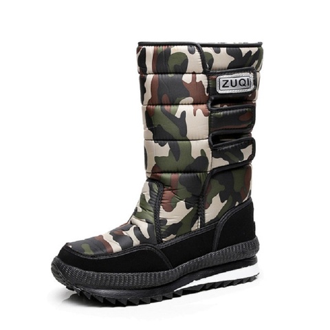 Men Boots Casual Winter Snow Boots For Men Shoes Plush Waterproof Slip-resistant Military Winter Shoes Brand Plus Size 34 - 47 ► Photo 1/6