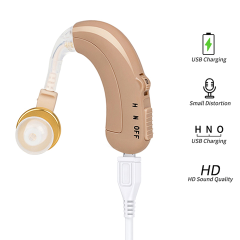 Mini Ear Hearing Amplifier Rechargeable Hearing Aids Adjustable Tone Hearing Aid Device Sound Amplifier for Elderly Hearing Loss ► Photo 1/6