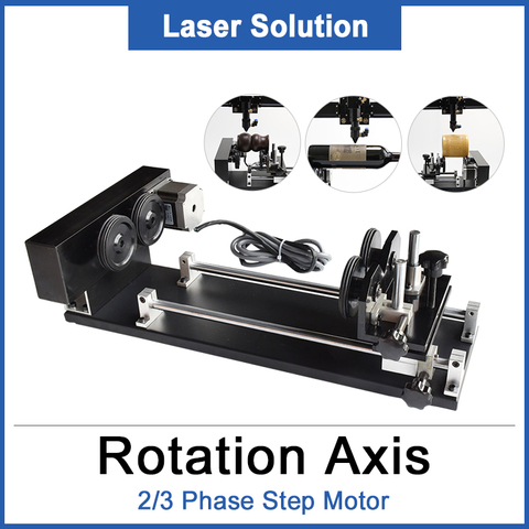 DRAGON DIAMOND Rotation Axis Engraving Attachment with Rollers Stepper Motors for Laser Engraver Cutting Machine ► Photo 1/6