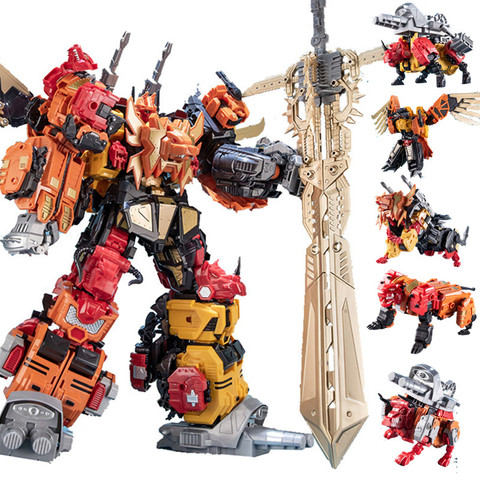 Jinbao 6 In 1 60cm Big Transformation Predaking Toys Anime Devastator KO G1 Robot Action Figure Model Boy Children Kid Gift ► Photo 1/6