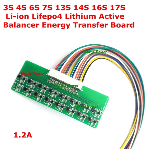 1.2A Balance 3S 4S 6S 7S 8S 9S 13S 16S Li-ion Lipo Lifepo4 Lithium Battery Active Equalizer Balancer Energy Transfer Board ► Photo 1/6