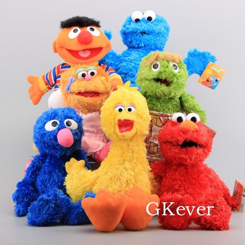 21-40cm Hand Puppet Sesame Street Plush Toys Doll Elmo Ernie Grover Oscar Zoe Bert Stuffed Puppet Toys Women Kids Party Gift ► Photo 1/6