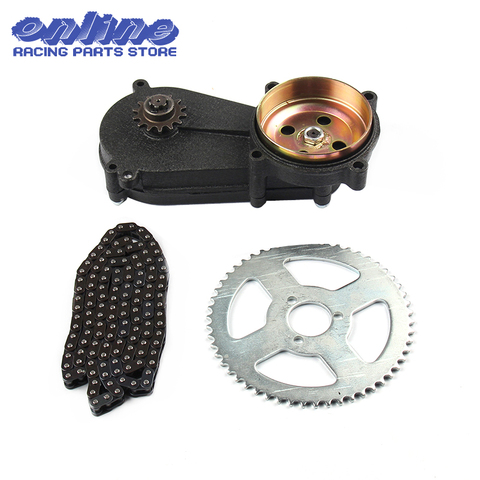 47cc 49cc pocket bike liya front gearbox transmission gear box mini moto atv with t8f chain and Chain plate 2 stroke engine part ► Photo 1/6