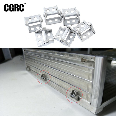 6pcs Metal Trailer Cargo Box Hinge For 1/14 Tamiya RC Truck MAN Benz Scania 1/10 RC Crawler ► Photo 1/6