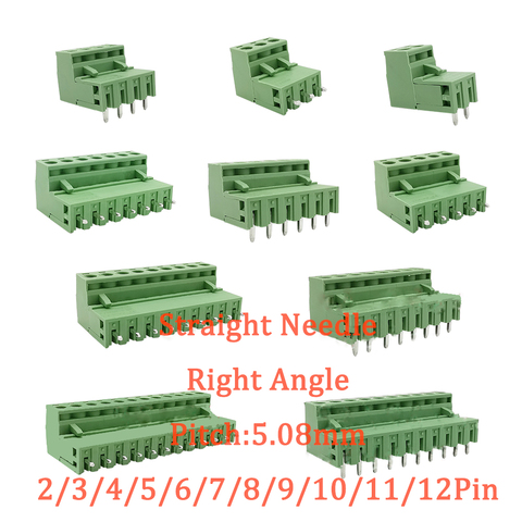 10/5 Pairs Pitch 5.08mm Terminal Block Connector 2EDG 5.08mm 2-12 Pin Pcb Screw Connector Terminal Block 2EDG Socket PCB	Screw ► Photo 1/6