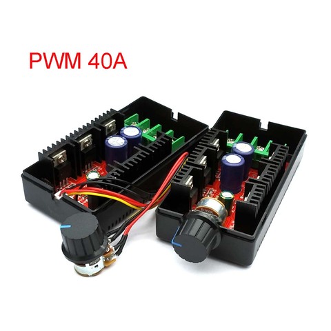 2000W 40A DC Motor Speed Controller DC 12V 24V PWM HHO RC Car Fan Speed Regulator Adjustable Power Control Switch Soft Starting ► Photo 1/1