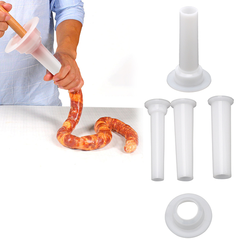 3pcs/set Meat Grinder Sausage Stuffer Filling Tubes DIY Sausage Maker Funnels Nozzles with 1PC 5.7cm Base Kitchen Tools ► Photo 1/6