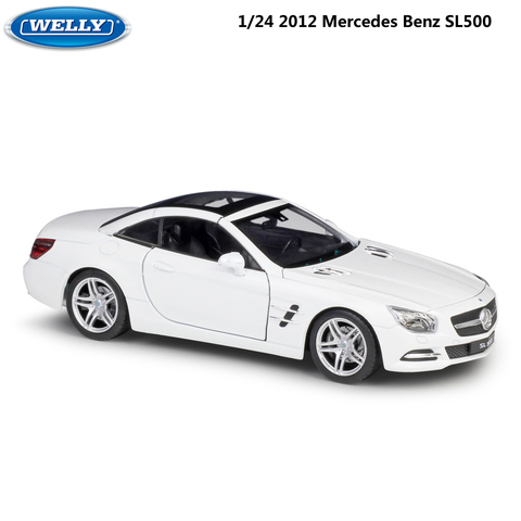 WELLY Diecast 1:24 Scale Model Car Alloy Racing Car Mercedes Benz SL500 Sports Car Metal Toy Car For Children Gift Collection ► Photo 1/5