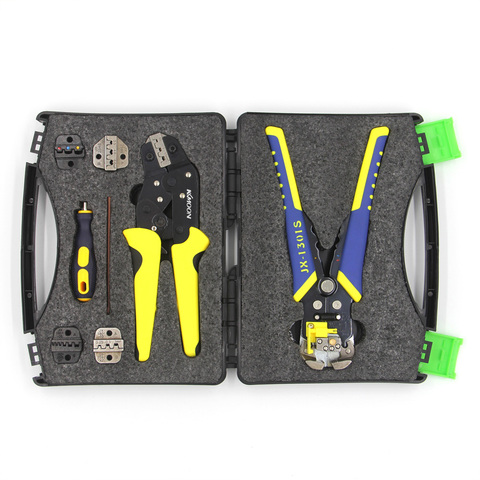 KKmoon Wire Crimpers  Engineering Ratcheting Terminal Crimping Pliers Wire Strippers  Pliers Kit Bootlace Ferrule Crimper Tool ► Photo 1/6