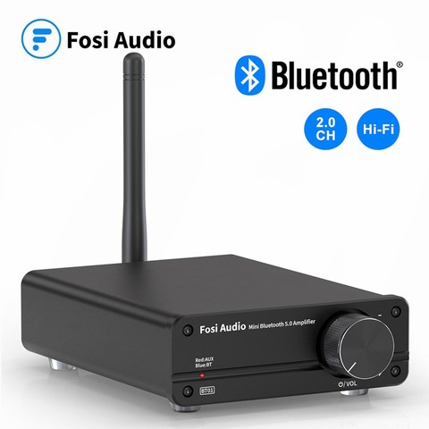 Fosi Audio BT01 Bluetooth 5.0 Sound Amplifier 2 Channel Class D Mini HiFi Integrated Digital Power Amp for Home Speakers 50W *2 ► Photo 1/6